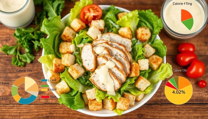 how many calories is in a caesar salad