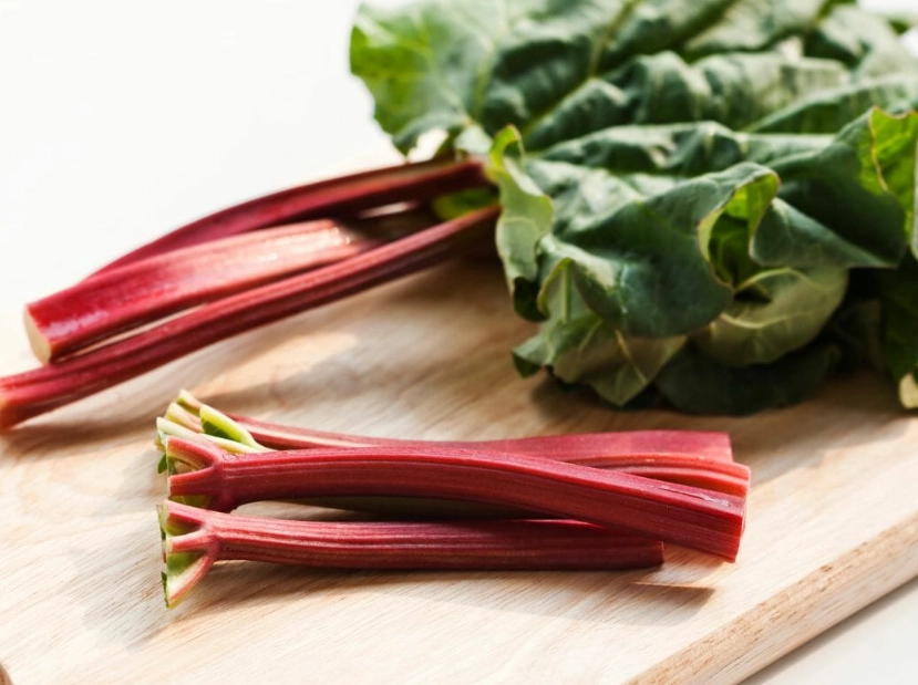 harvest rhubarb