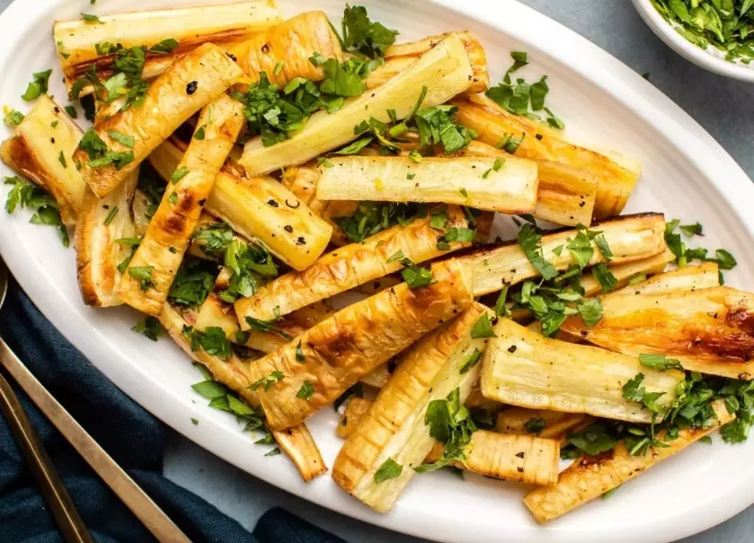 roasted parsnips